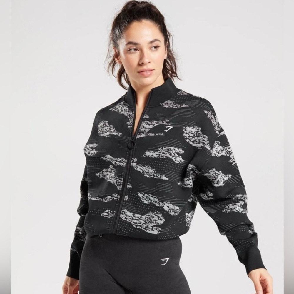 Gymshark Adapt Camo Seamless Full Zip Track Jacket Size XS